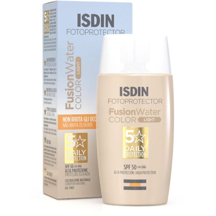 Isdin Fusion Water Light SPF50: Fotoprotezione Colorata Ultraleggera 50ml