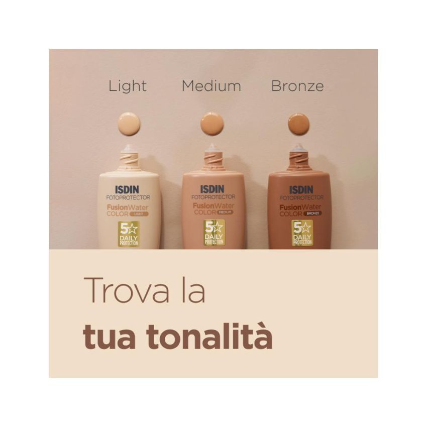 Isdin Fusion Water Light SPF50: Fotoprotezione Colorata Ultraleggera 50ml