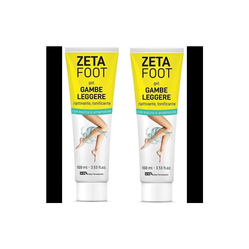 Gel Zeta Foot per Gambe Leggere, Confezione doppia 2x100ml