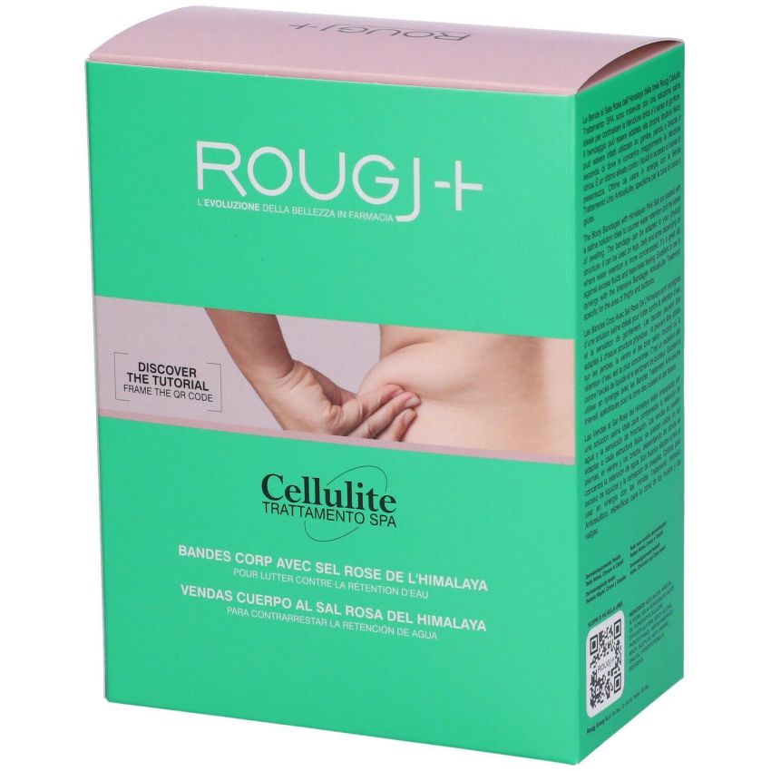 Rougj Spa Treatment - Bendaggi Corpo Anti-Cellulite con Sale Rosa dell'Himalaya, 2 Pezzi, 120 ml