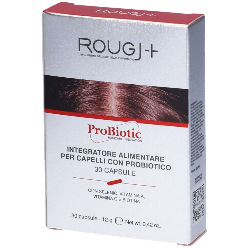 Rougj Probioic Integratore Anticaduta per Capelli - 30 Capsule