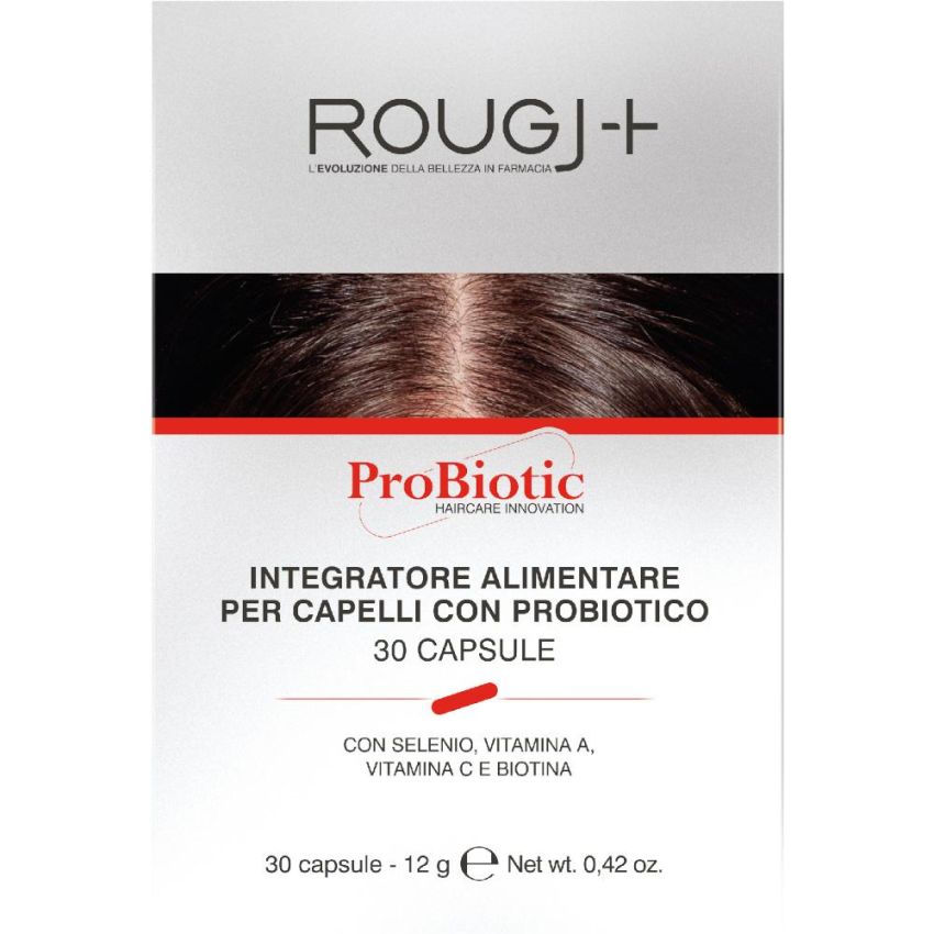 Rougj Probioic Integratore Anticaduta per Capelli - 30 Capsule