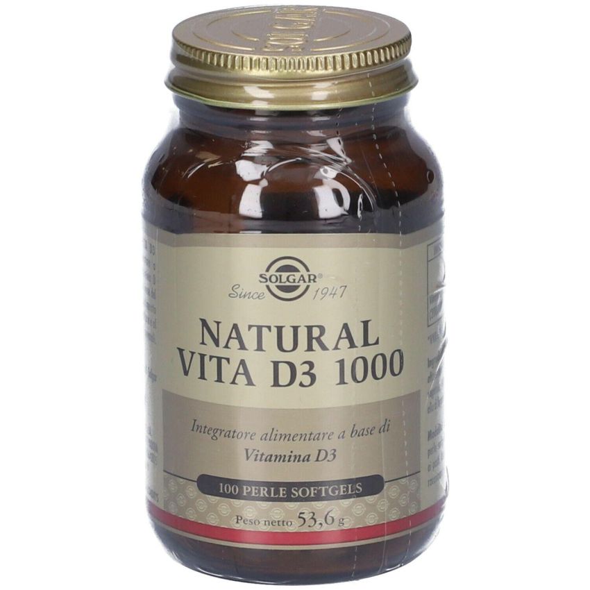 Natural Vita D3 - 1000 IU, 100 Pearl Capsules