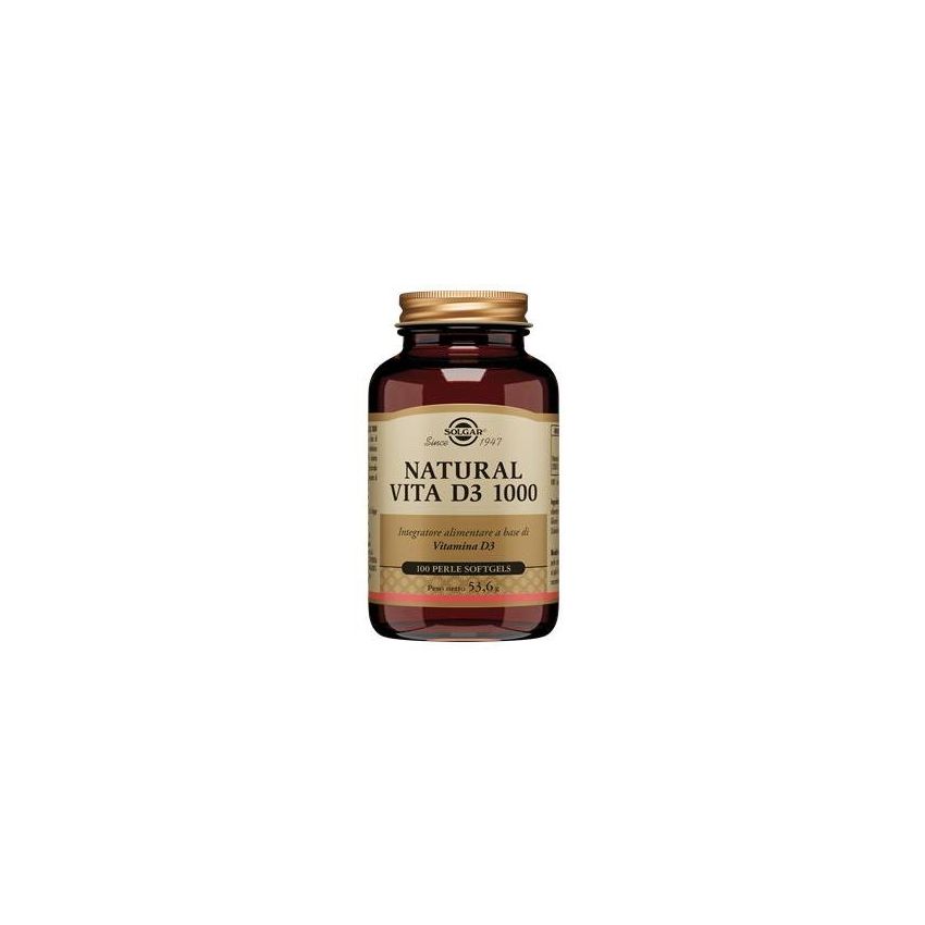 Natural Vita D3 - 1000 IU, 100 Pearl Capsules