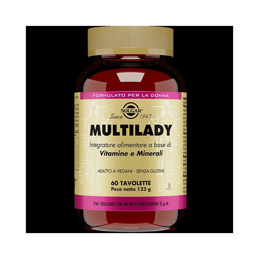 Solgar Multilady - Integratore Multivitaminico per Donne, 60 Tavolette