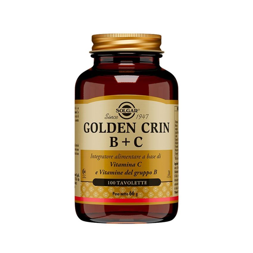 Solgar Golden Crin B+C - Integratore di Vitamine B e C - 100 Tavolette