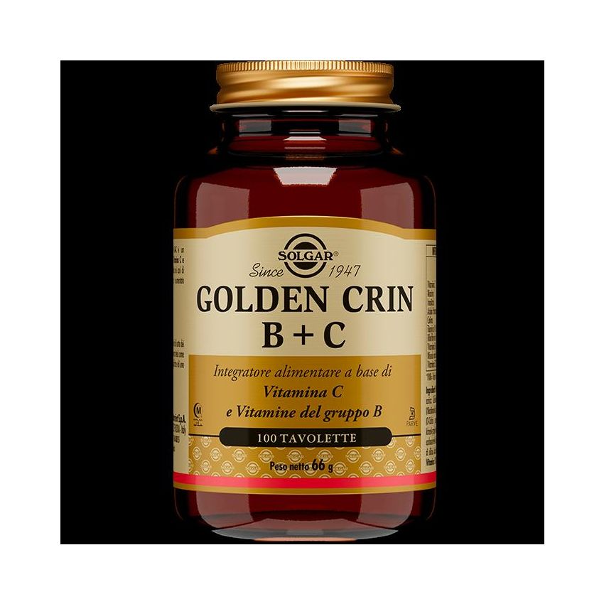 Solgar Golden Crin B+C - Integratore di Vitamine B e C - 100 Tavolette