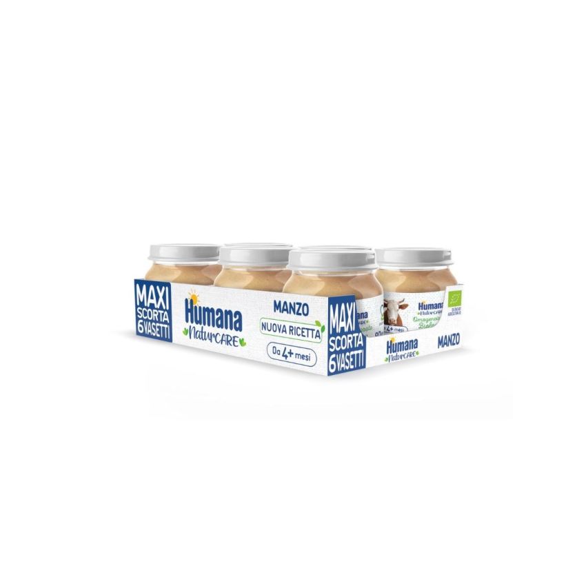Humana Bio Manzo Omogeneizzato - Pappa Biologica 6x80g