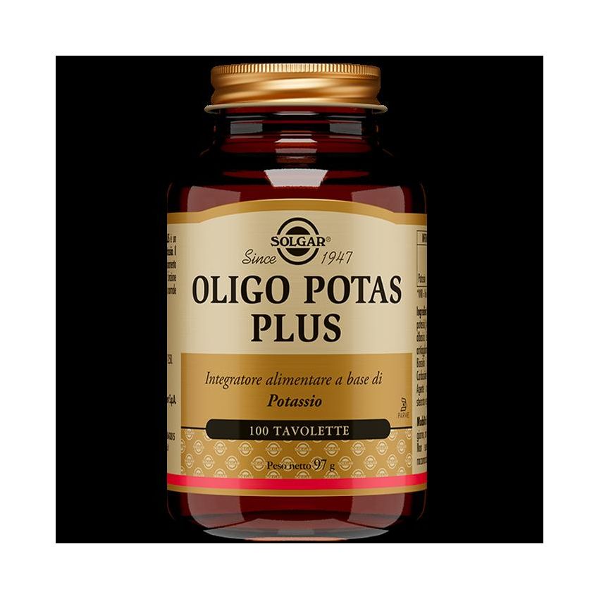 Solgar Oligo Potas Plus - Integratore di Potassio, 100 Tavolette