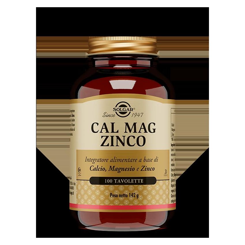 Solgar Cal-Mag-Zinco Supplemento Alimentare - 100 Tavolette