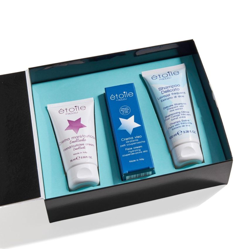 Rougj Essential Beauty Set: Crema Mani, Crema Viso e Shampoo
