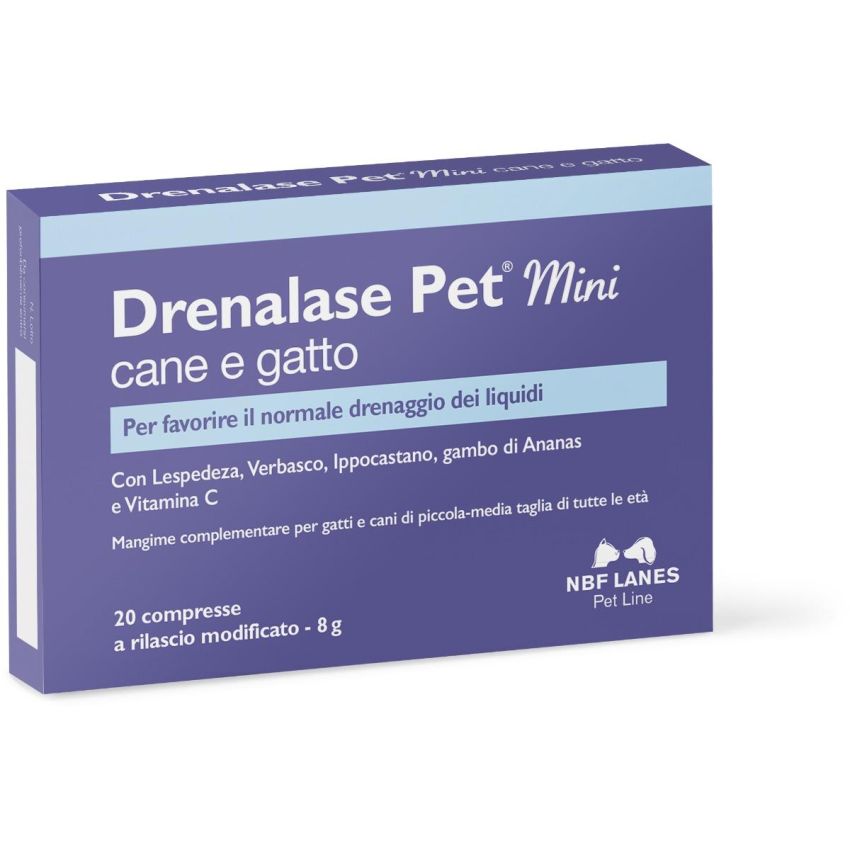 Drenalase Pet - Mangime Complementare per Drenaggio Renale Mini 20 Compresse