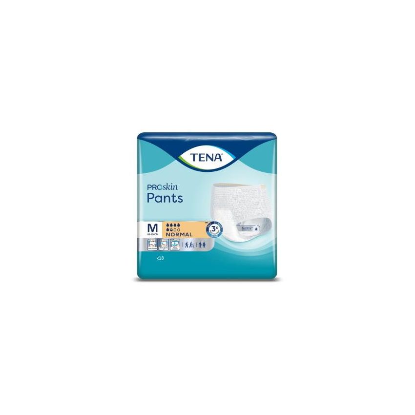 Tena Pants Normal - Pannolini Mutandina Assorbenti, Taglia M, Pacco da 18 Pezzi