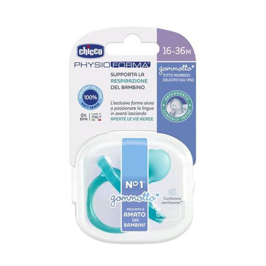 Chicco Physio Forma Silicone Soother per bambini da 16-36 mesi, 1 pezzo