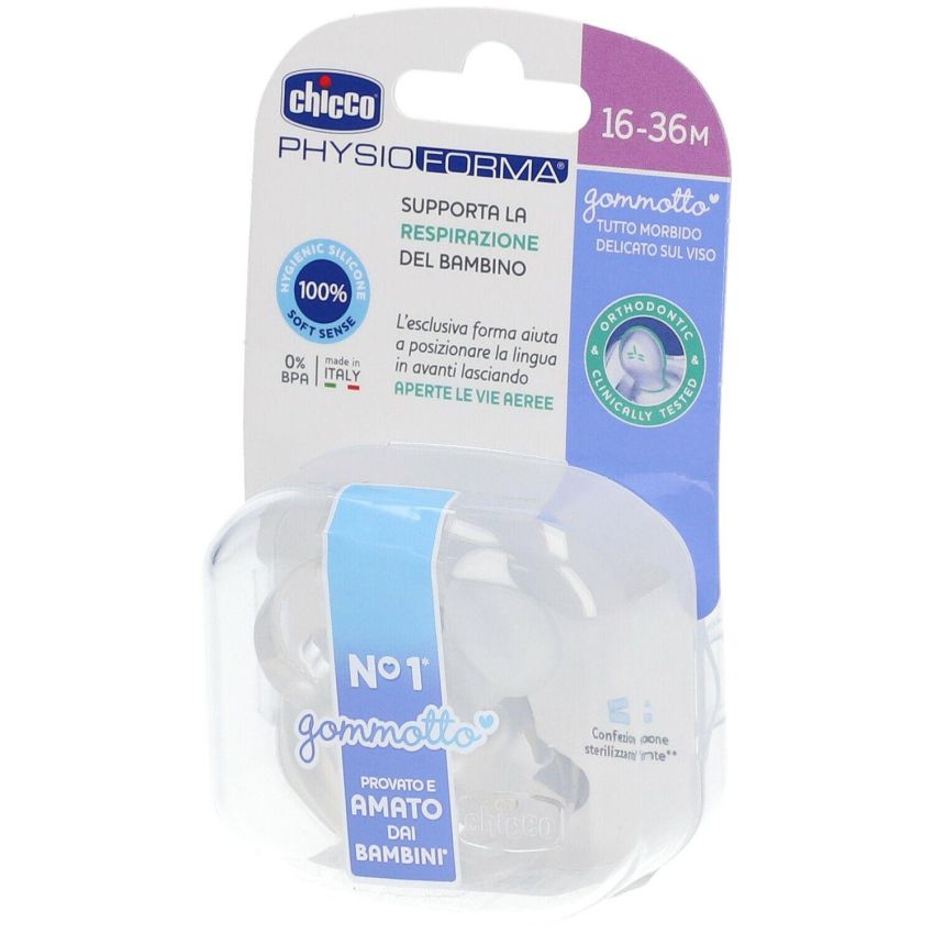Chicco Physio Gommotto Neutro in Silicone per Bambini da 12 Mesi+