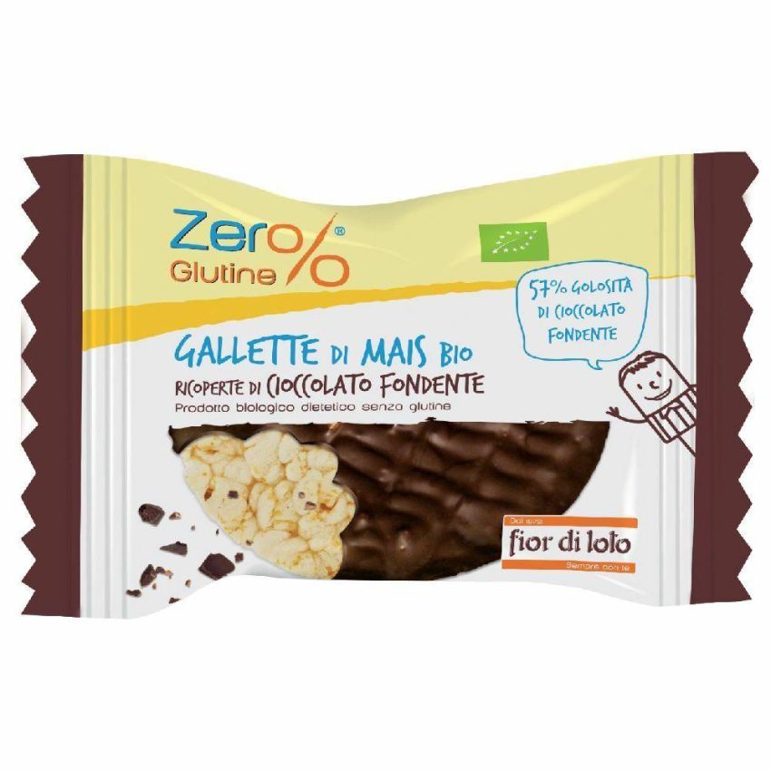 Gallette di Mais Senza Glutine al Cioccolato Fondente - 32g