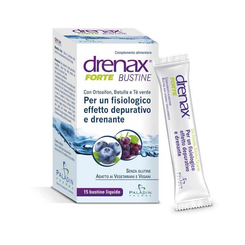 Drenax Forte Mirtillo - Pacco da 15 Stick Salutari