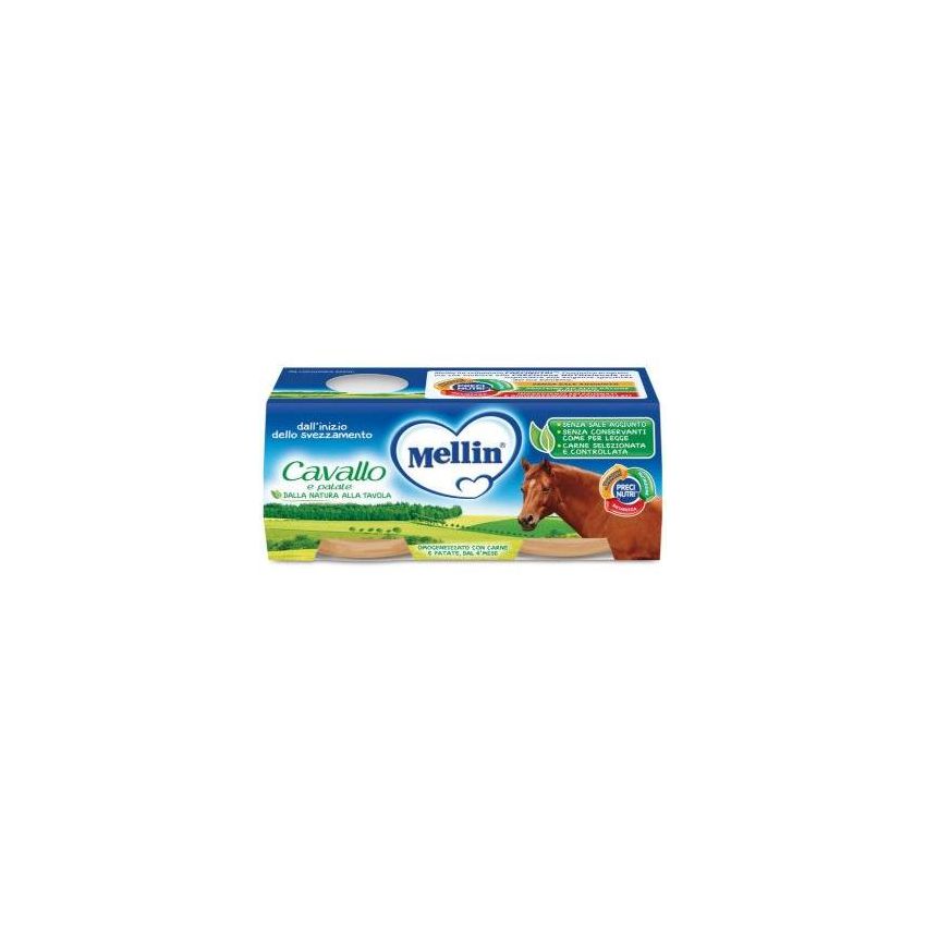 Mellin Omogeneizzato di Carne di Cavallo e Patate, 80g