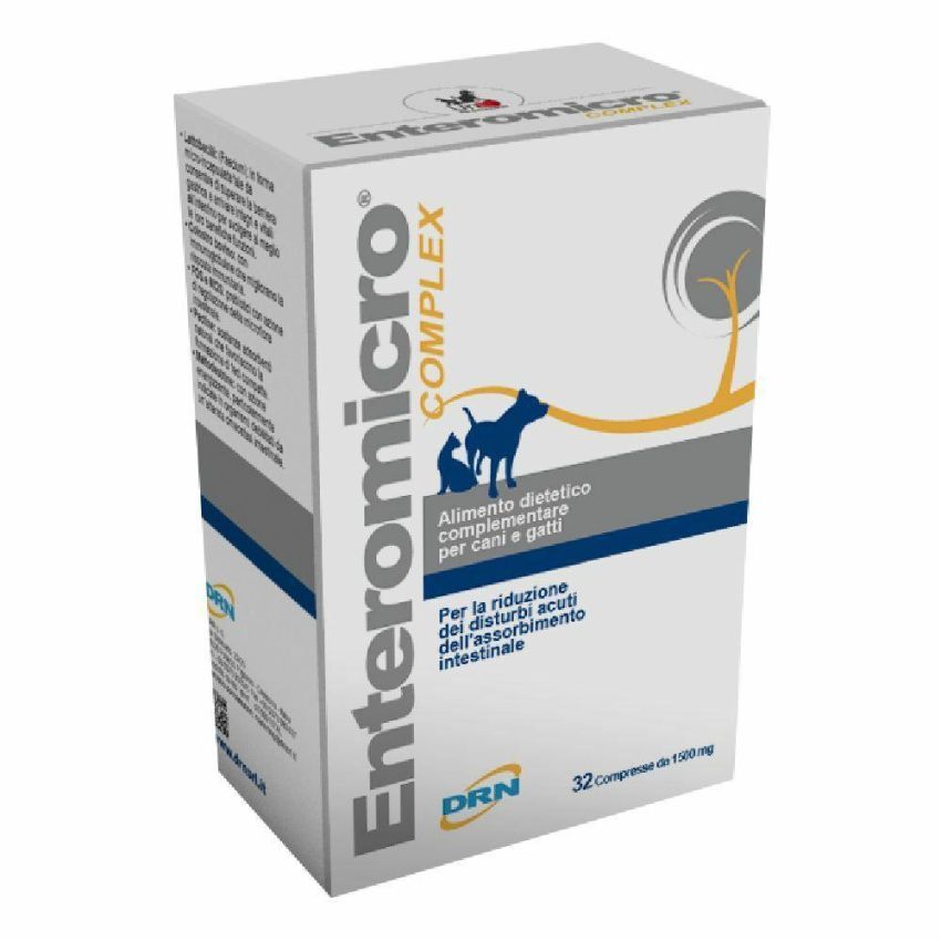 Enteromicro Complex - Integrazione Alimentare per Cani e Gatti, 32 compresse