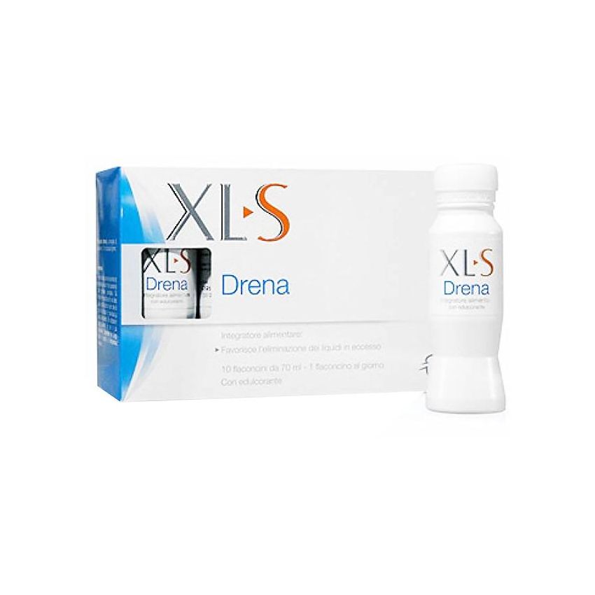 XLS Drena - Set di 10 Flaconi da 10ml per Drenaggio Corporeo