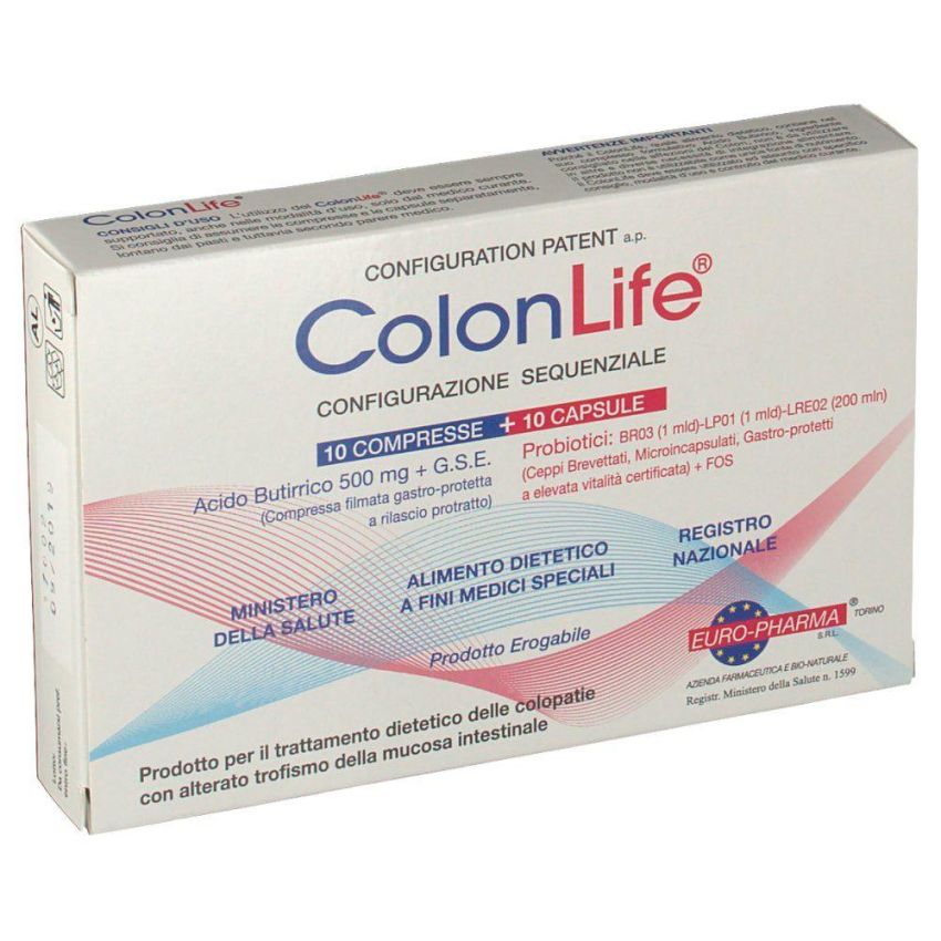 Colonlife: 10 Compresse e 10 Capsule per la Salute del Colon