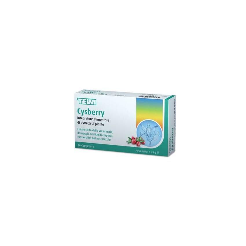 Cysberry Teva - Integratore di Salute Urinaria da 20 Compresse