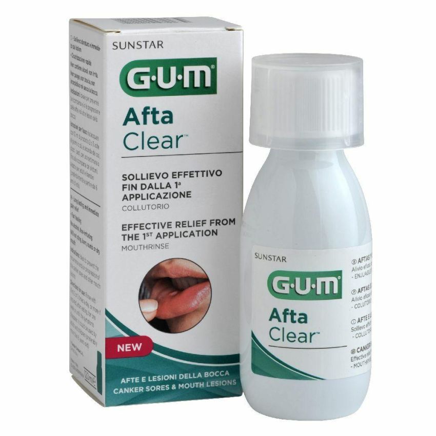 Soluzione Rinse Afta Clear 120ml - Trattamento per Afta Gum