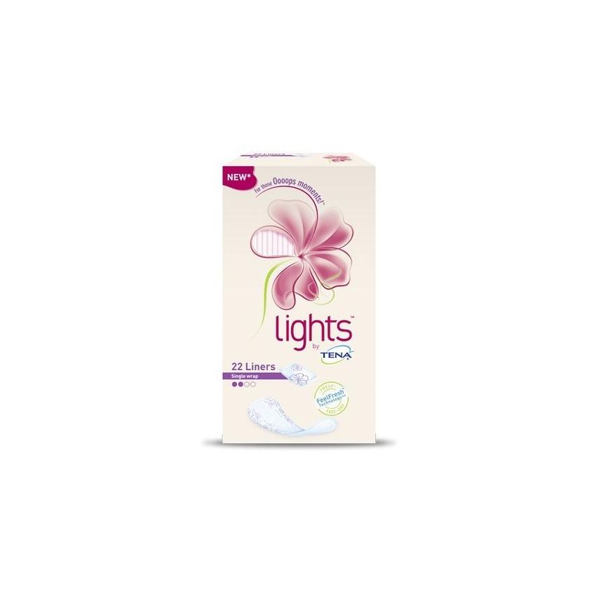 Tena Lights Normal - Proteggi-Slip Ripiegabili, 22 Pezzi