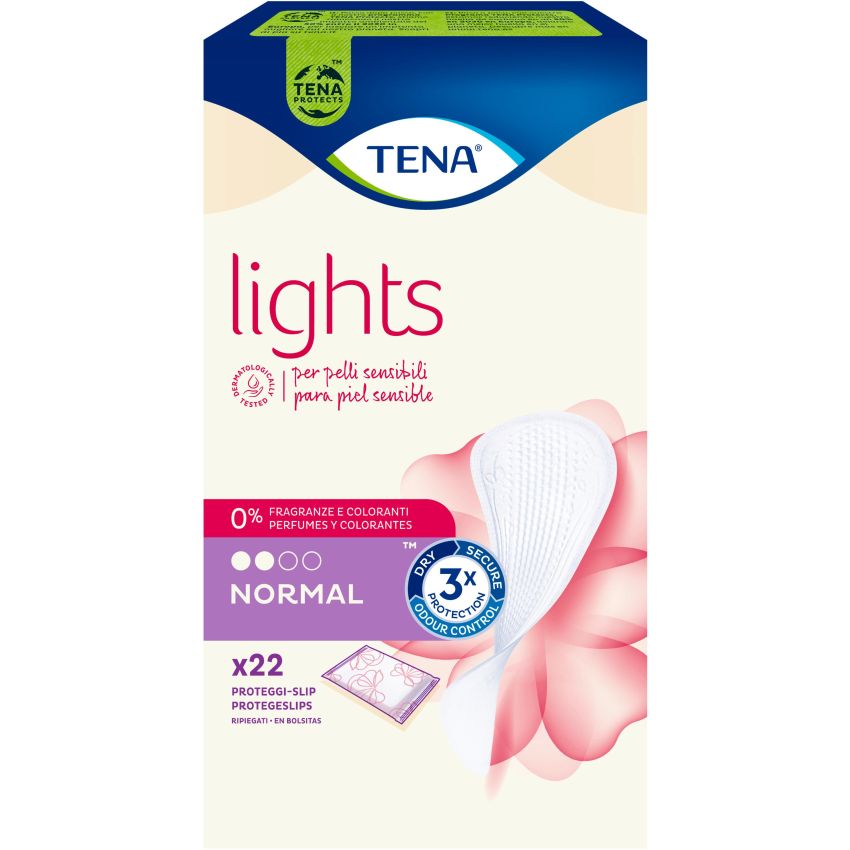 Tena Lights Normal - Proteggi-Slip Ripiegabili, 22 Pezzi