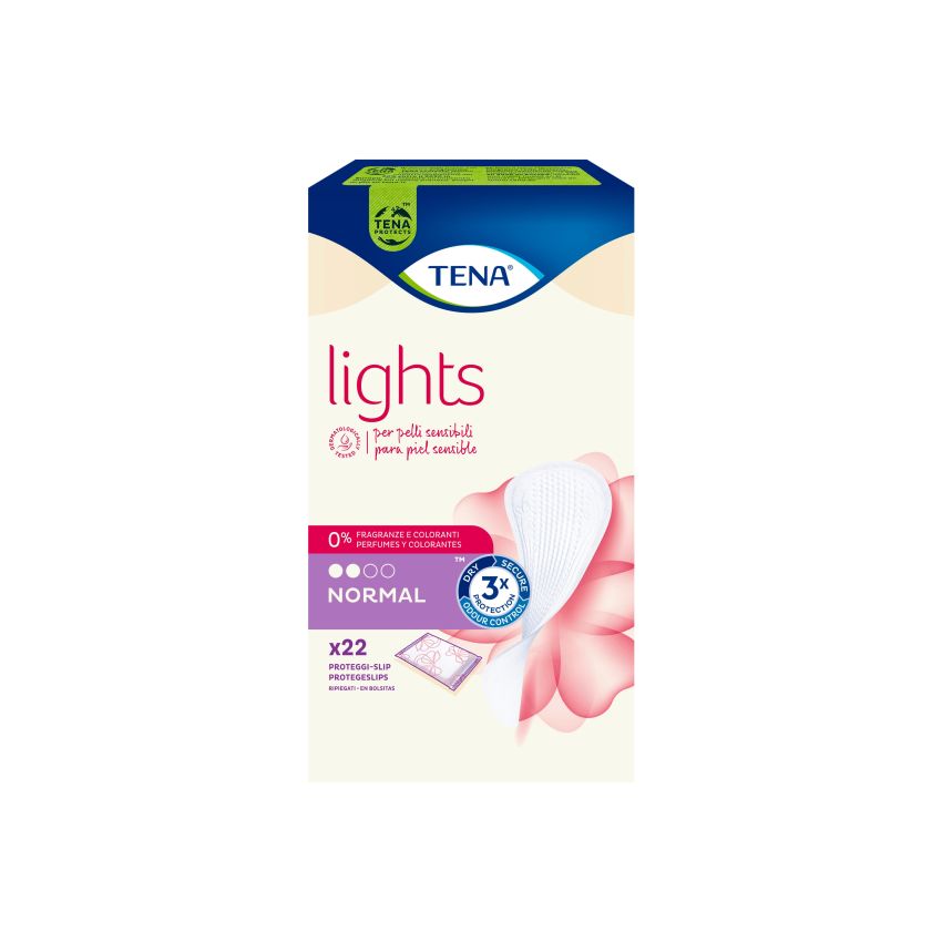 Tena Lights Normal - Proteggi-Slip Ripiegabili, 22 Pezzi