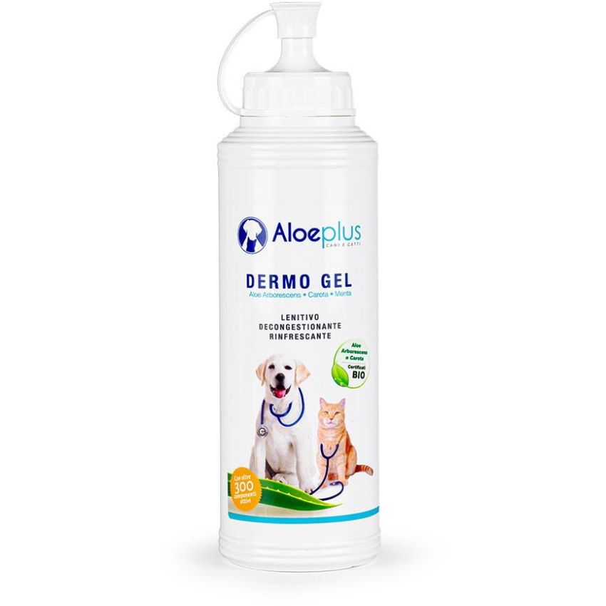 Gel Dermatologico Lenitivo e Decongestionante Aloeplus per Cani e Gatti - 200ml