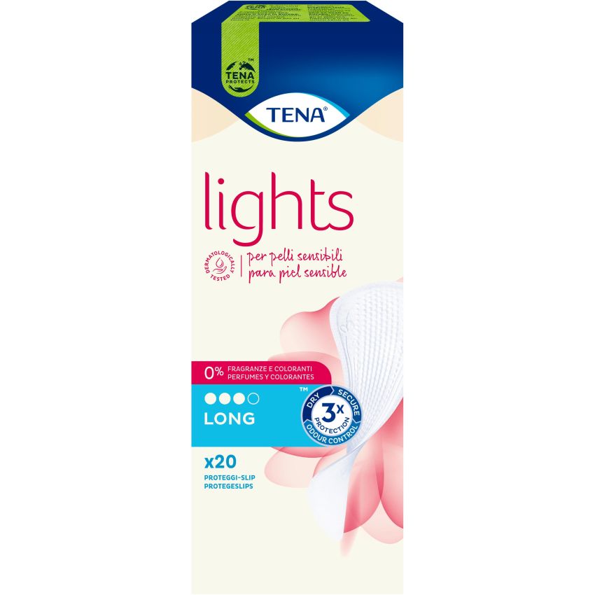 Lights By Tena - Proteggi-Slip Allungati - Confezione da 20 Pezzi