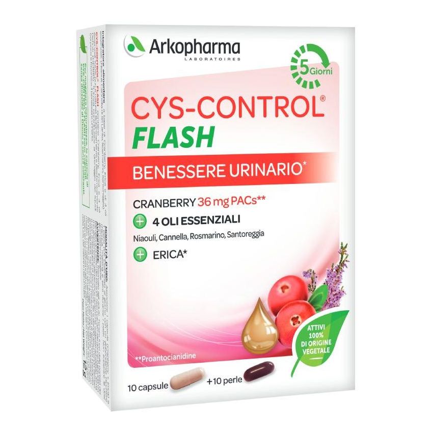 Arkopharma Cys Control Flash - Trattamento Rapido 20 Capsule