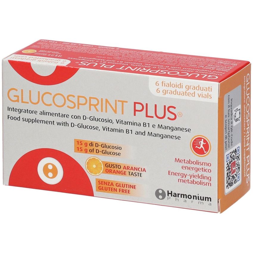 Glucosprint Plus - Integratore Energetico all'Arancia - 6 Fiale