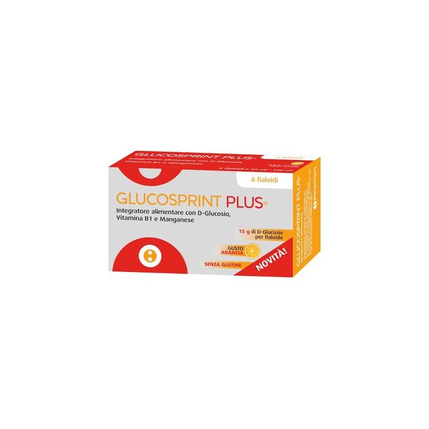Glucosprint Plus - Integratore Energetico all'Arancia - 6 Fiale
