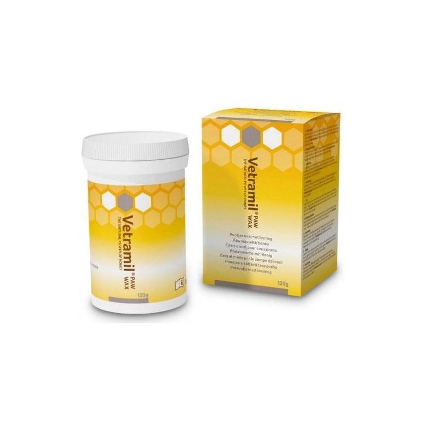 Cera Protettiva Vetramil Paw Wax al Miele per Animali da Compagnia, 120g