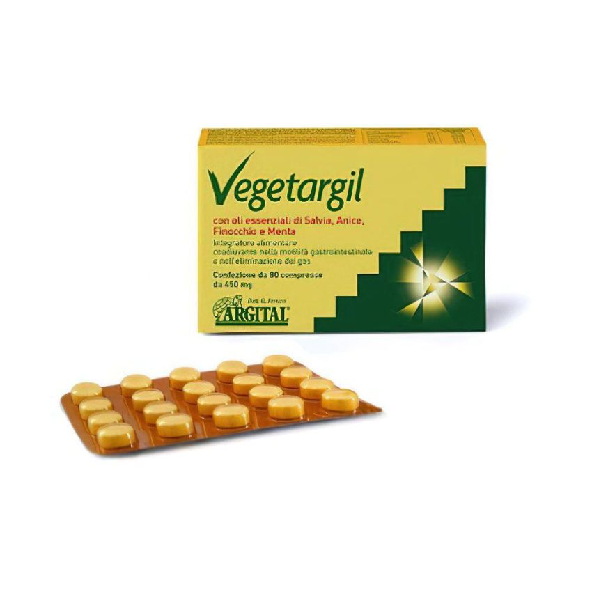 Argital Vegetargil - Compresse di Salute Vegetale, 80 Pezzi