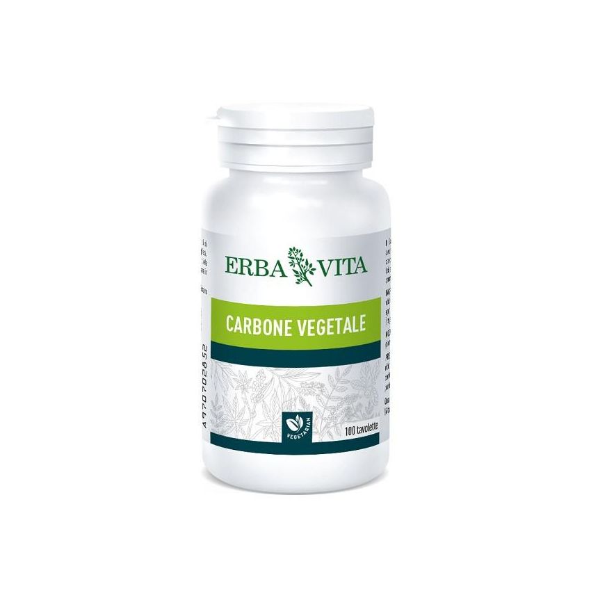 Erba Vita Carbone Vegetale - 100 Tavolette per la Digestione