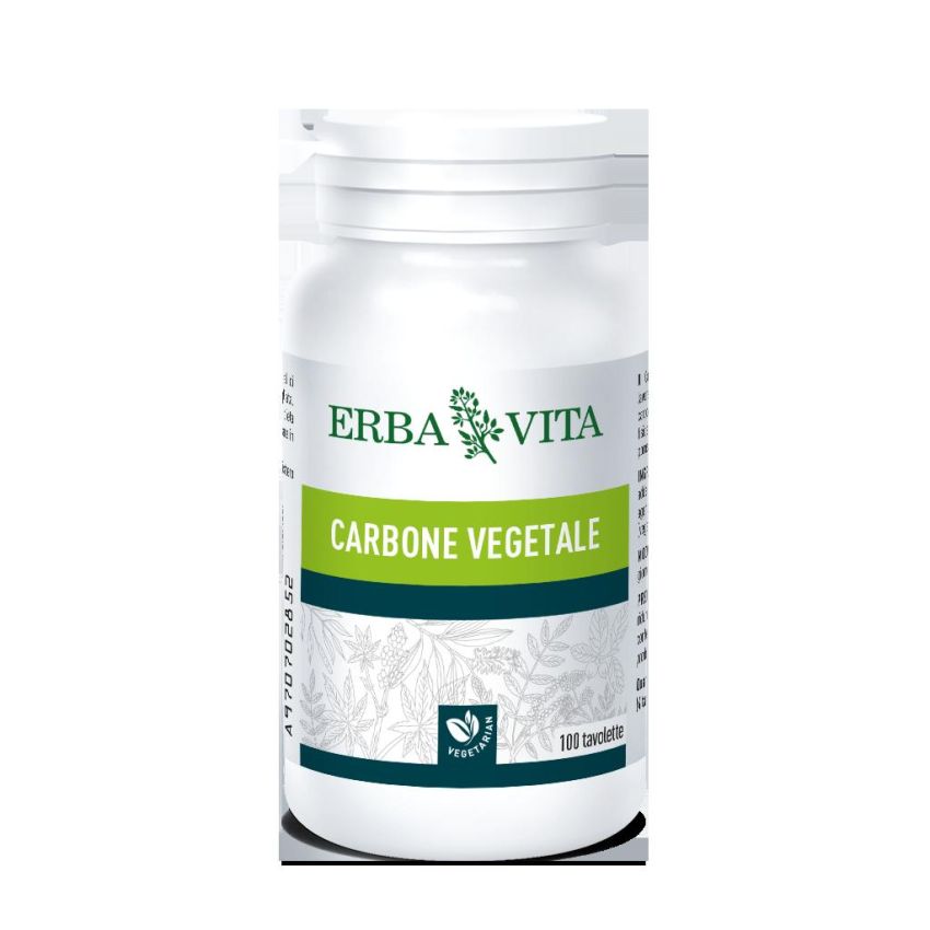 Erba Vita Carbone Vegetale - 100 Tavolette per la Digestione