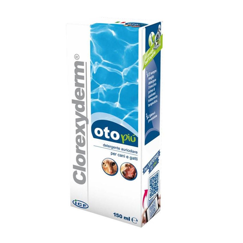 Detergente Auricolare Clorexyderm Oto Pi per Cani e Gatti, 150ml