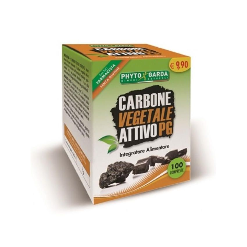 Carbone Vegetale Attivo 100 Compresse di Alta Qualità - PG
