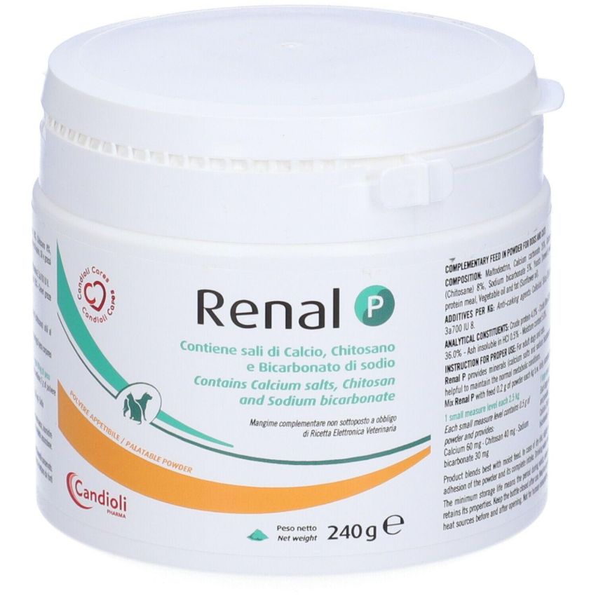 Renal P Mangime Complementare per Cani e Gatti, 240g