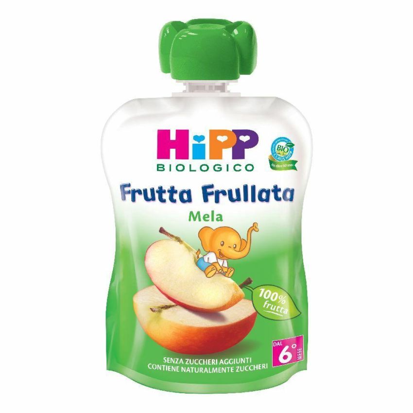 Hipp Bio Purea di Frutta Biologica - Mela, 90g