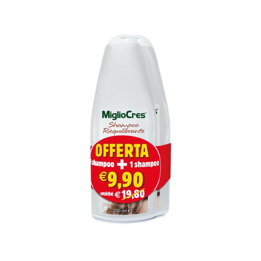 Migliocres Duo Pack Shampoo Riequilibrante, 400ml