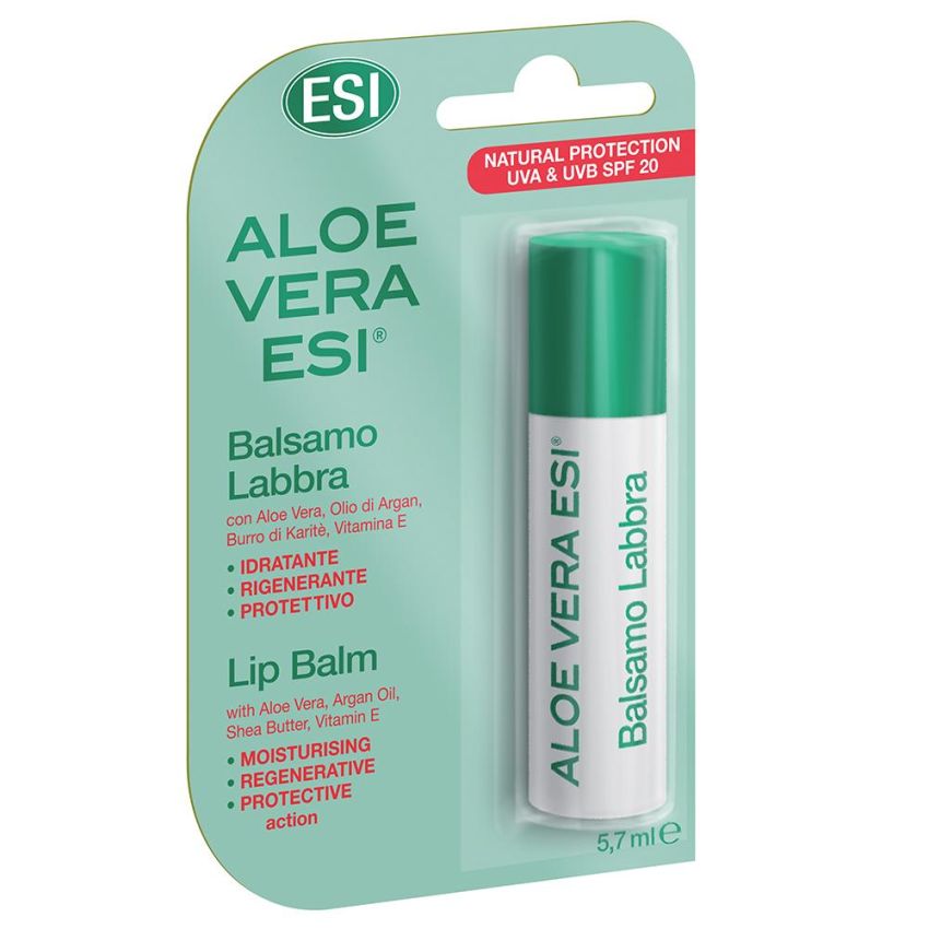 Esi Stick Labbra con Aloe Vera e SPF20, 5,7ml