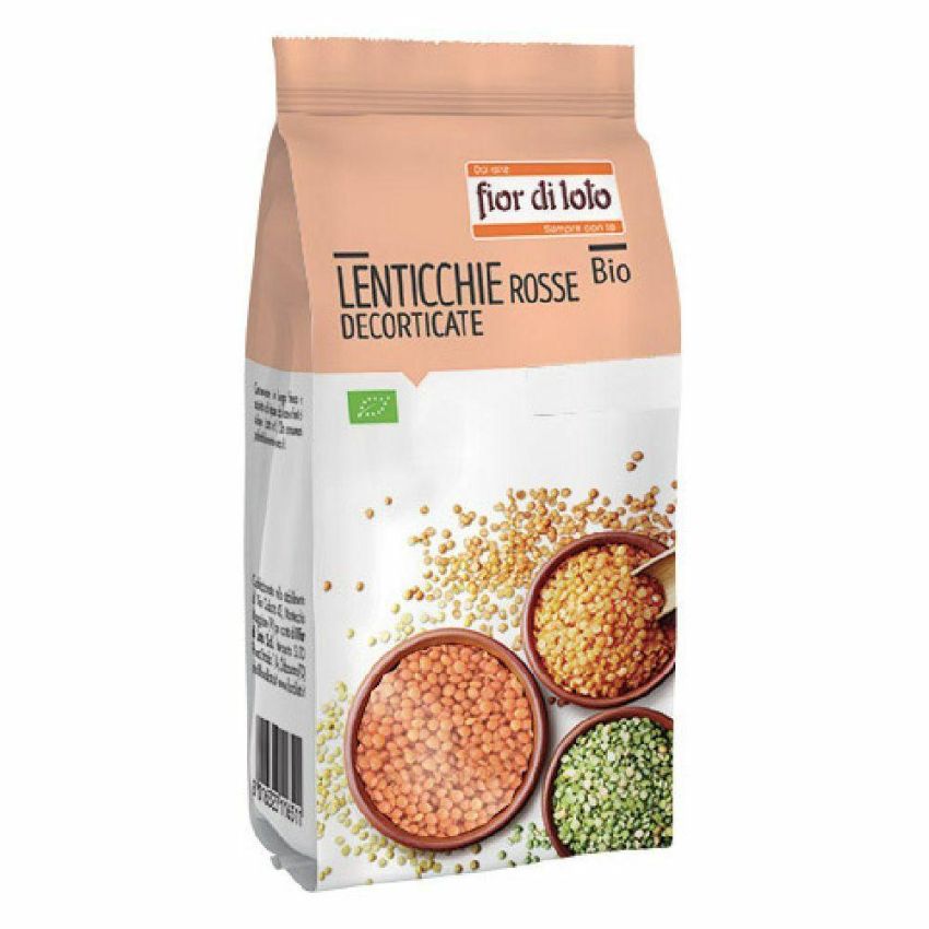 Fior di Loto Lenticchie Rosse Biologiche Decorticate - 400g
