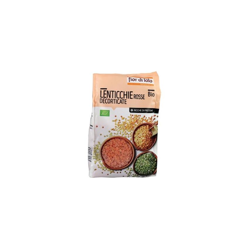Fior di Loto Lenticchie Rosse Biologiche Decorticate - 400g