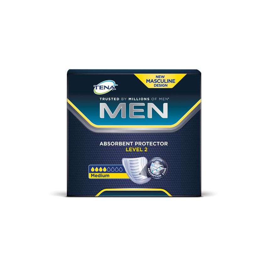 Tena Men Level 2 - Assorbenti Maschili, Pacco da 10 Pezzi