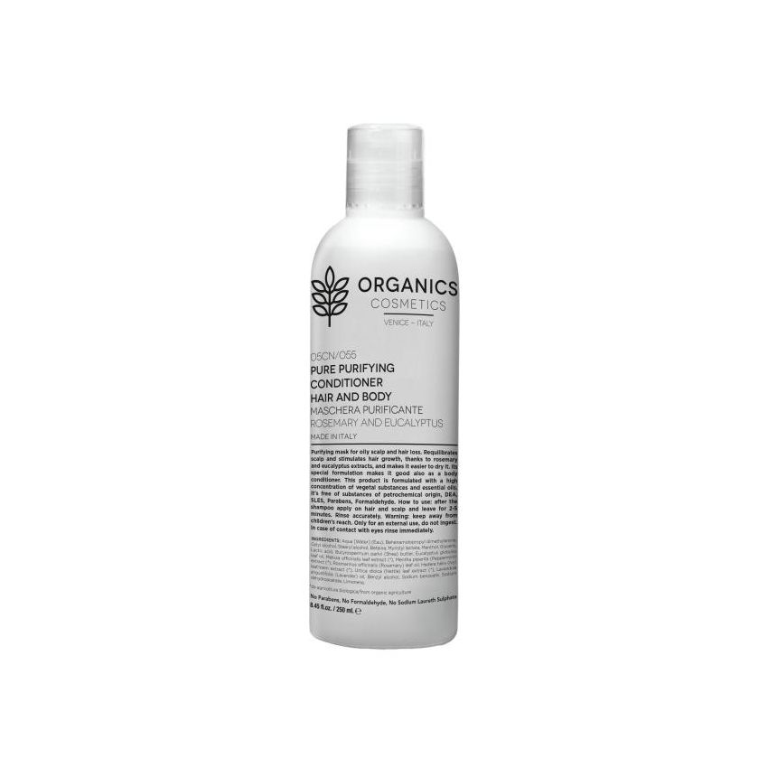 Maschera Purificante per Capelli e Corpo Organics Cosmetics, 250ml