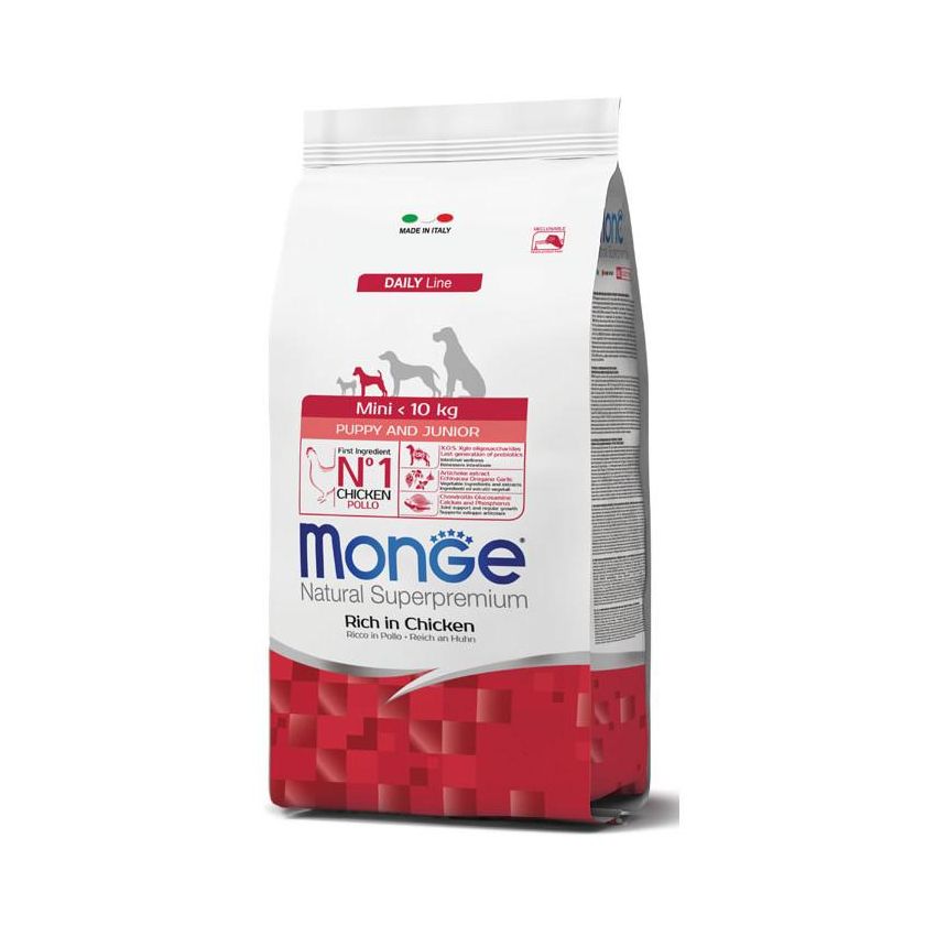 Monge Cibo Secco per Cuccioli di Taglia Piccola Ricco di Pollo - 3 Kg
